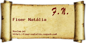 Fiser Natália névjegykártya